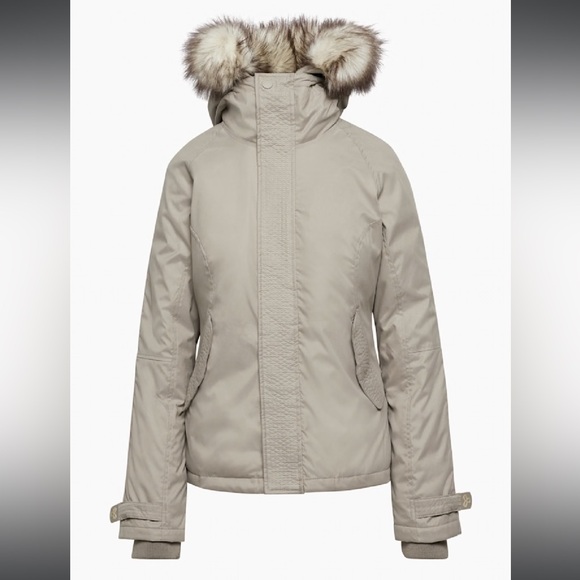 Aritzia Jackets & Blazers - Aritzia Women's Taupe Ski Jacket with Faux Fur Hood